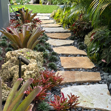Tropical Shade Garden Path in South Florida