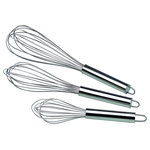 Smart Cook - Stainless Steel Balloon Wire Whisk Set 8/10/12 inch, Set of 3 - You could try to make one whisk fit all... or you could maximize your mixing range with this threesome of stainless-steel whisks. Try the largest whisk for big bowls of pancake batter, the midsize one for beating eggs, and the littlest for blending a small batch of vinaigrette. They are flexible but sturdy stainless-steel with professional-gauge handles, each sized accordingly. 8 inch 10 inch and 12 inch. Hang able for storage