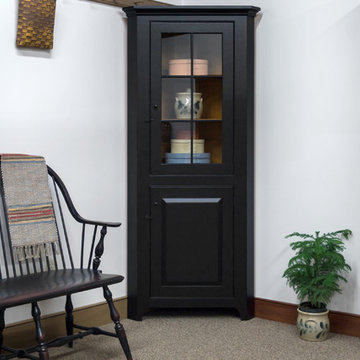 Small Corner Cabinet with Glass Door