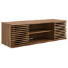 Render 46" Wall-Mount Media Console TV Stand, Walnut