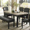 Homelegance Cristo Marble Top Dining Table, Black