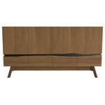 Maria Yee - Rhine 67" Sideboard, Finish: Fawn, Brushed Nickel - Please refer to secondary image for color variation listed.