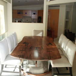 Dining Table of Book Matched Mesquite Slabs - Dining Tables