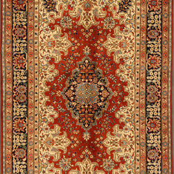 Persian Tabriz rug 4'8X 7'5 - Area Rugs