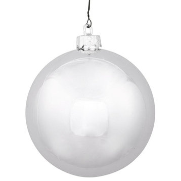 UV Resistant Commercial Shatterproof Christmas Ornament 6", Silver/Shiny