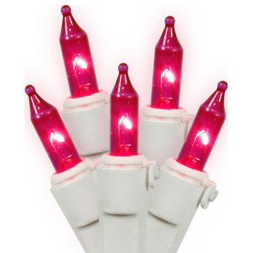 Vickerman 100 Light Mini Light Set, Pink