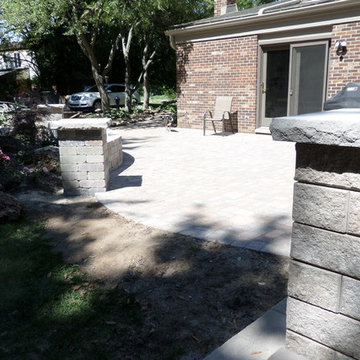 Three Tiered Patio made with Unilock Wall Products & Fendt Pavers
