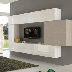 Modern Italian Wall Unit Velvet 901 by Arigian Mobili - $3,679.00 - Entertainment Centers And Tv Stands