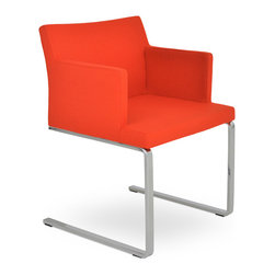 SOHO FLAT-ORANGE CAMIRA WOOL - Dining Chairs