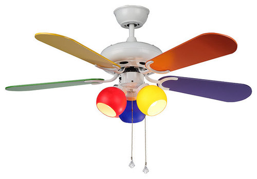 Multi Color Ceiling Fan 3 Colorful Lights Modern 3 Light Multicolor Ceiling Fan More Info