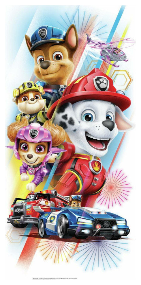 Paw Patrol Movie Peel And Stick Giant Wall Decals - Contemporary - Wall ...