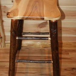 Hickory Log Bar Stool - Products