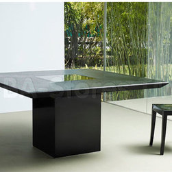 Fitzroy Black Oak-Black Lacquer Dining Table - Dining Tables