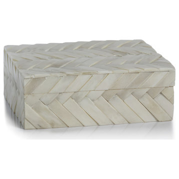 Bengkulu Bone Braided Decorative Box, Medium