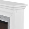 Real Flame Sonia 69" Landscape Solid Wood and Glass Electric Fireplace in White