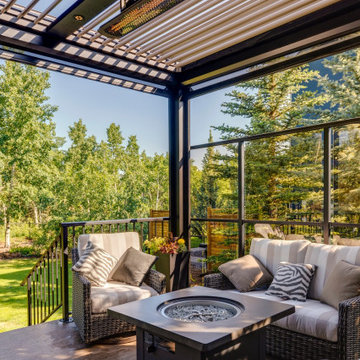 Adjustable StruXure Pergola With Phantom Screens With Heater and Pot Lights