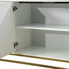 Karl 4-Doors Sideboard With Metal Legs and Adjustable Shelves, White