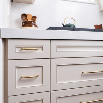 Deep Forest and Stained Oak Transitional Kitchen