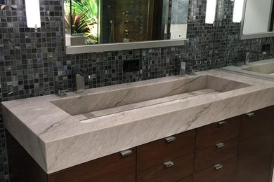Inspiration for a modern bathroom remodel in Other