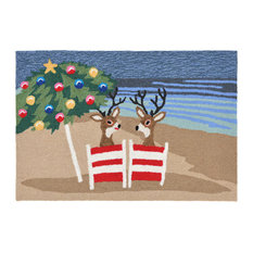 Liora Manne Frontporch Coastal Christmas Indoor/Outdoor Rug Multi 1'8"x2' 6"