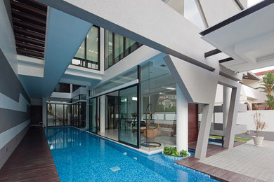 Contemporary pool in Singapore.