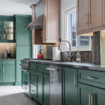 Green Cabinets Boost Style and Organization in the Kitchen