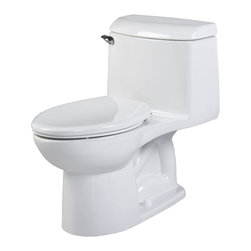 American Standard Champion-4 Right Height One-Piece Elongated Toilet, White - Toilets