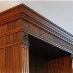 Traditional Tall Mahogany Bookcase - Furniture
