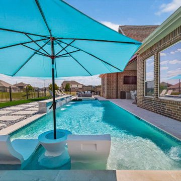 Tiburon • Katy, Texas — Pool, Spa & Raised Water Feature