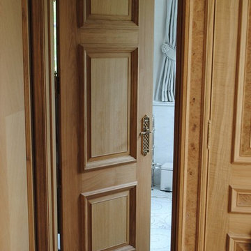 Solid oak panelled dressing room