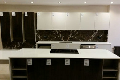 Bookmatched Marble Kitchen