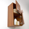 Fresca Teak Bathroom Linen Side Cabinet w/ 2 Storage Areas