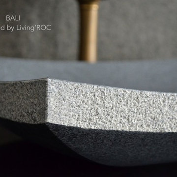 BALI 23"x16''  GRAY GRANITE BATHROOM VESSEL SINK