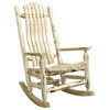 Montana Collection Adult Log Rocker, Clear Lacquer Finish