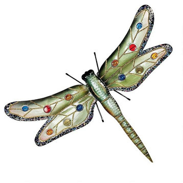 25"W Large Dragonfly Metal Wall Sculpture