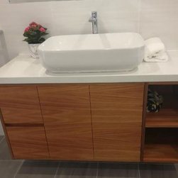 American Oak timber vanity - Bathroom Vanities