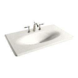 KOHLER - KOHLER Iron/ Impressions 37" Cast Iron One-Piece Surface and Integrated Lavatory - Bathroom Sinks