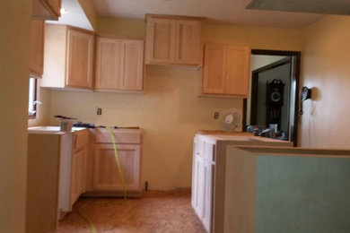Inspiration for a contemporary kitchen remodel in Omaha