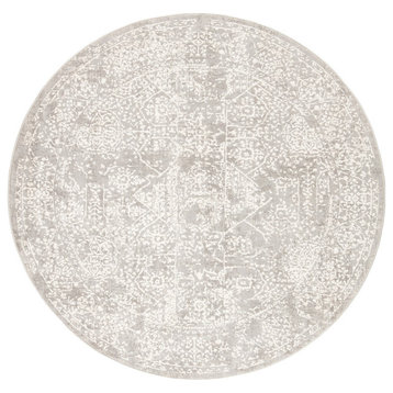 Jaipur Living Lianna Abstract Gray/White Area Rug, 5'11" Round