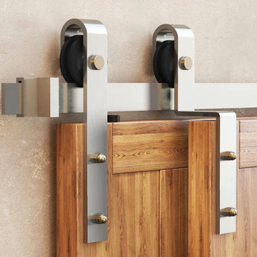 Single Bypass Barn Door Hardware Kit