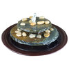 Tranquility Pool Tabletop Fountain Dark Copper Finish
