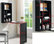 Eliza Wall-Mounted Fold-Out Convertible Writing Desk, Black
