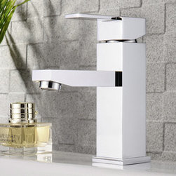 Chrome Finish Solid Brass Bathroom Sink Faucet T0509 - Bathroom Sink Faucets