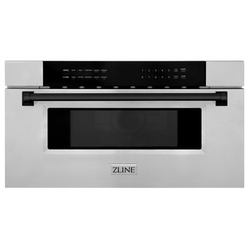 ZLINE 30" Microwave Drawer, Stainless Steel and Matte Black, MWDZ-30-MB