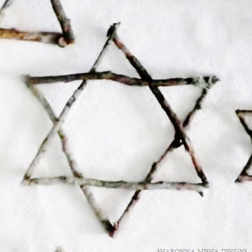 handmade twig star of david