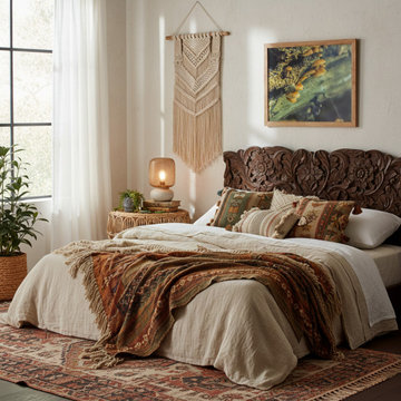 Aged Mushroom Boho Style Wall Art