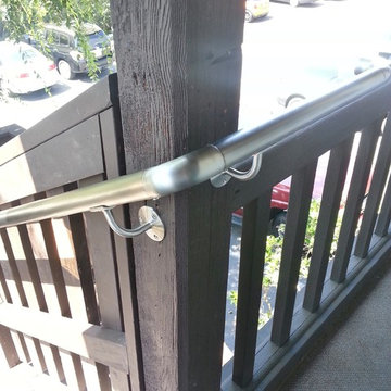 Exterior Switchback Staircase and Rail