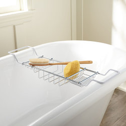 ANGELO TUB CADDY- COATED ENDS - SOLID BRASS CONSTRUCTION - CHROME PLATED - Bathroom Accessories