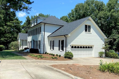 Before/After Exterior Brick, Fascia, Soffits, Windows, Gutters, Downspouts, Door