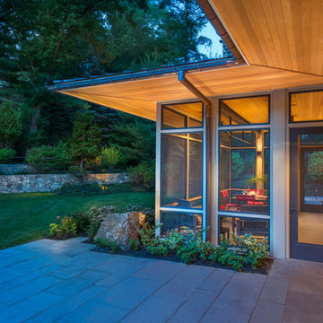 Modern Screen Porch Wellesley
